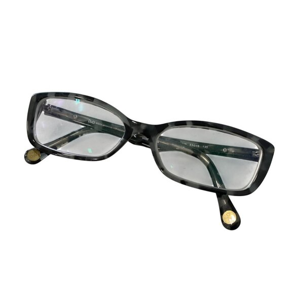 Dolce and Gabbana Eyeglass Black Gray Camouflage 53-15-135 Lightweight Design - Picture 1 of 8
